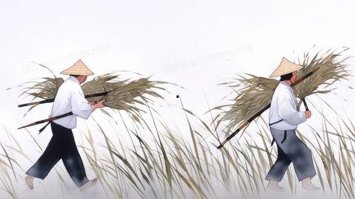 太阳下的农民图片大全,生活画卷中的田野劳动者