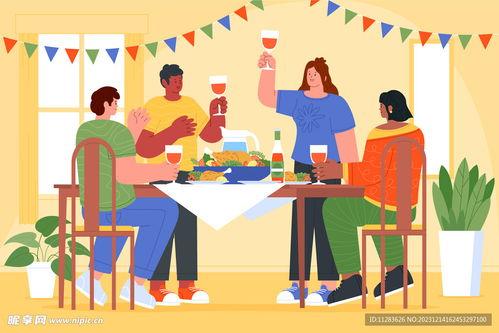 朋友聚餐图片,共享美食时光——朋友聚餐温馨瞬间”