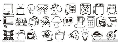 电器简笔画图片大全,创意无限，生活便利