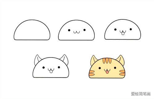 小猫咪简笔画图片大全,可爱小猫咪的趣味描绘