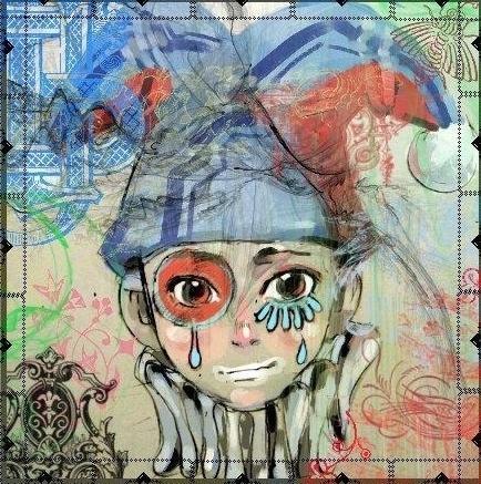 流泪小丑图片大全悲伤,小丑悲情瞬间，触动心灵深处